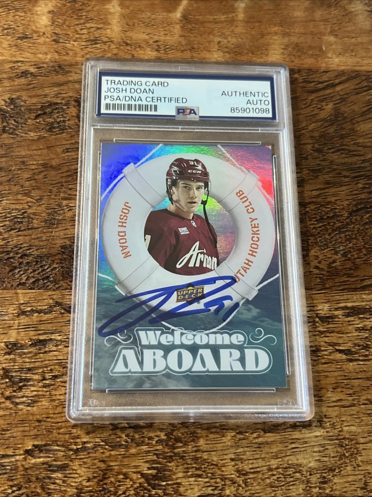 Josh Doan IP Signed Upper Deck RC Card PSA DNA Coa Slab Coyotes Autographed