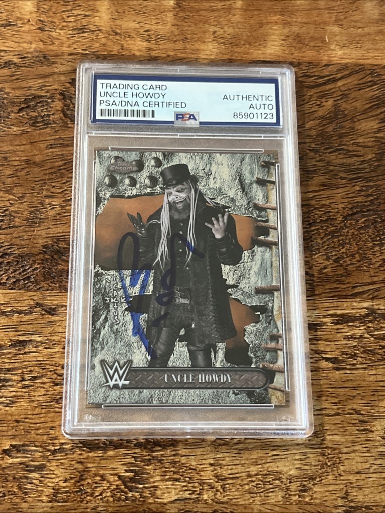 Uncle Howdy IP Signed Topps Cactus Jack Card Psa Dna Slab Auto WWE Bo Dallas