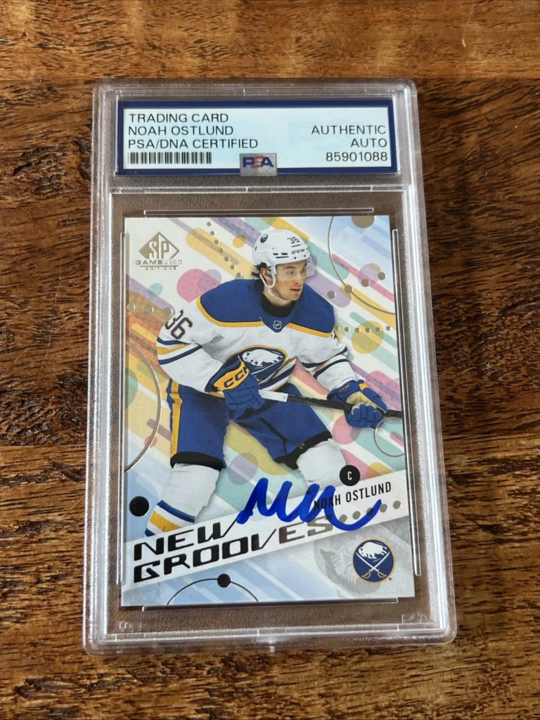 Noah Ostlund IP Signed SP Game Used RC Card Psa Dna Coa Slab Sabres Autographed