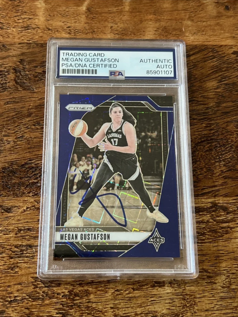 Megan Gustafson IP Signed Prizm Card Psa Dna Coa Slab Autographed Aces DiLeo