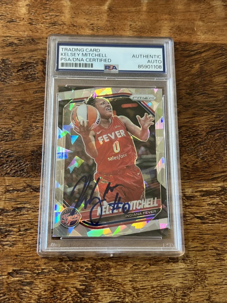 Kelsey Mitchell IP Signed Prizm Card Psa Dna Coa Slab Autographed Fever WNBA