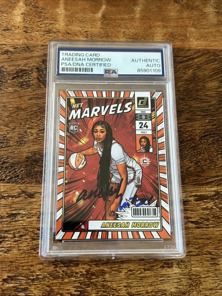 Aneesah Morrow IP Signed Donruss Net Marvels RC Card Psa Dna Slab Autographed