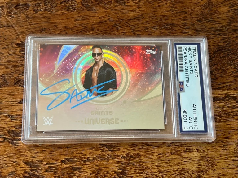 Ricky Saints IP Signed Topps Universe Card Psa Dna Coa Slab Autographed WWE