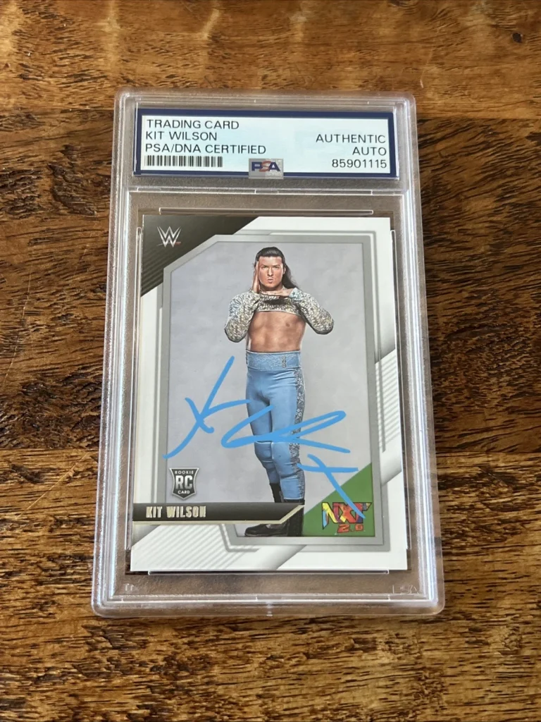 Kit Wilson IP Signed Panini Rookie Card Psa Dna Coa Slab Autographed WWE