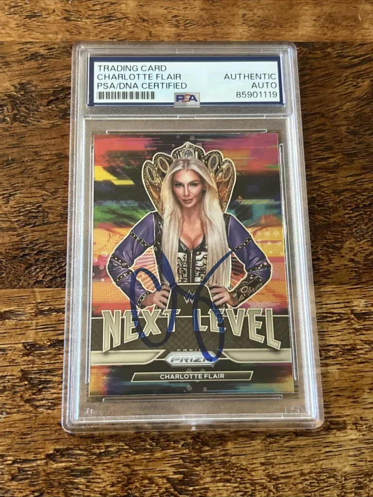 Charlotte Flair IP Signed Panini Prizm Card Psa Dna Coa Slab Autographed WWE
