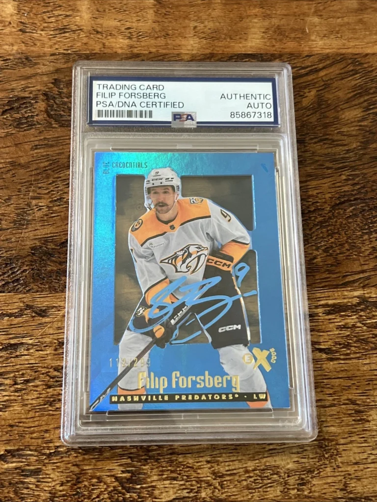 Filip Forsberg IP Signed Skybox E-X 2000 Card PSA DNA Coa Predators Autographed