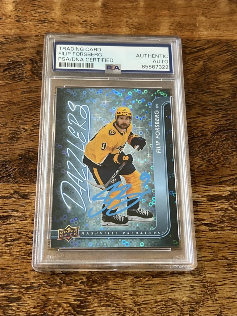 Filip Forsberg IP Signed UD Dazzlers Card PSA DNA Coa Predators Autographed