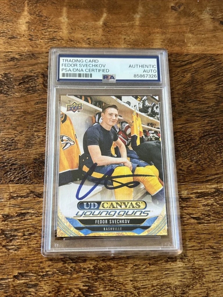 Fedor Svechkov IP Signed UD Young Guns Card Psa Dna Slab Predators Autographed