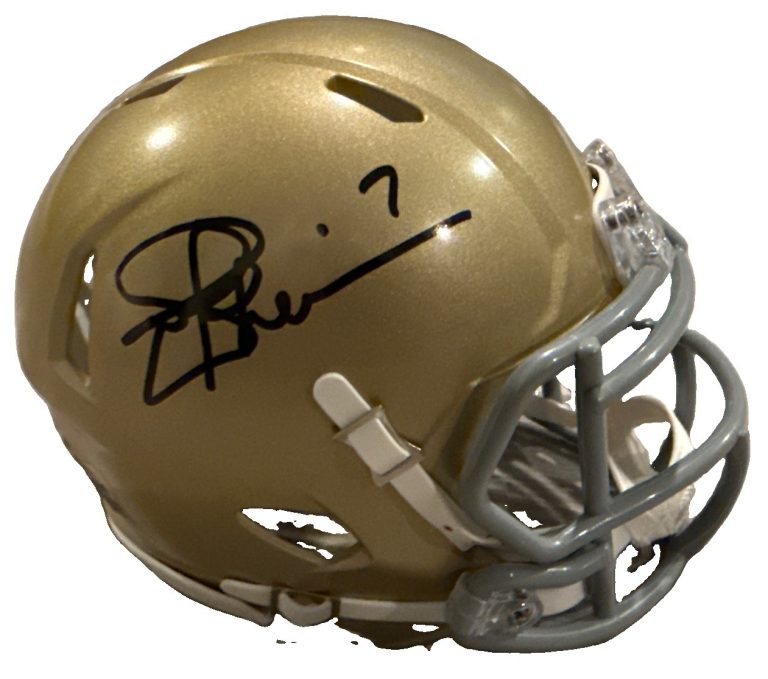 JOE THEISMANN signed (NOTRE DAME FIGHTING IRISH) Mini football helmet BECKETT