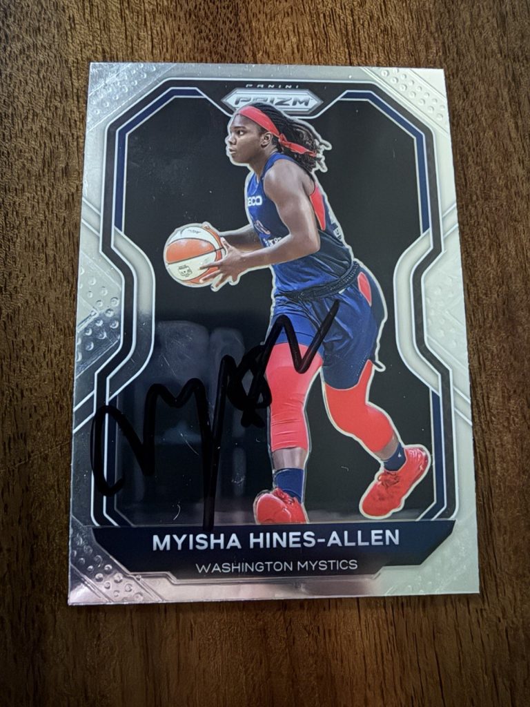 Signed Trading Card Car Indiana Fever Miyesha Hines-Allen Mystics