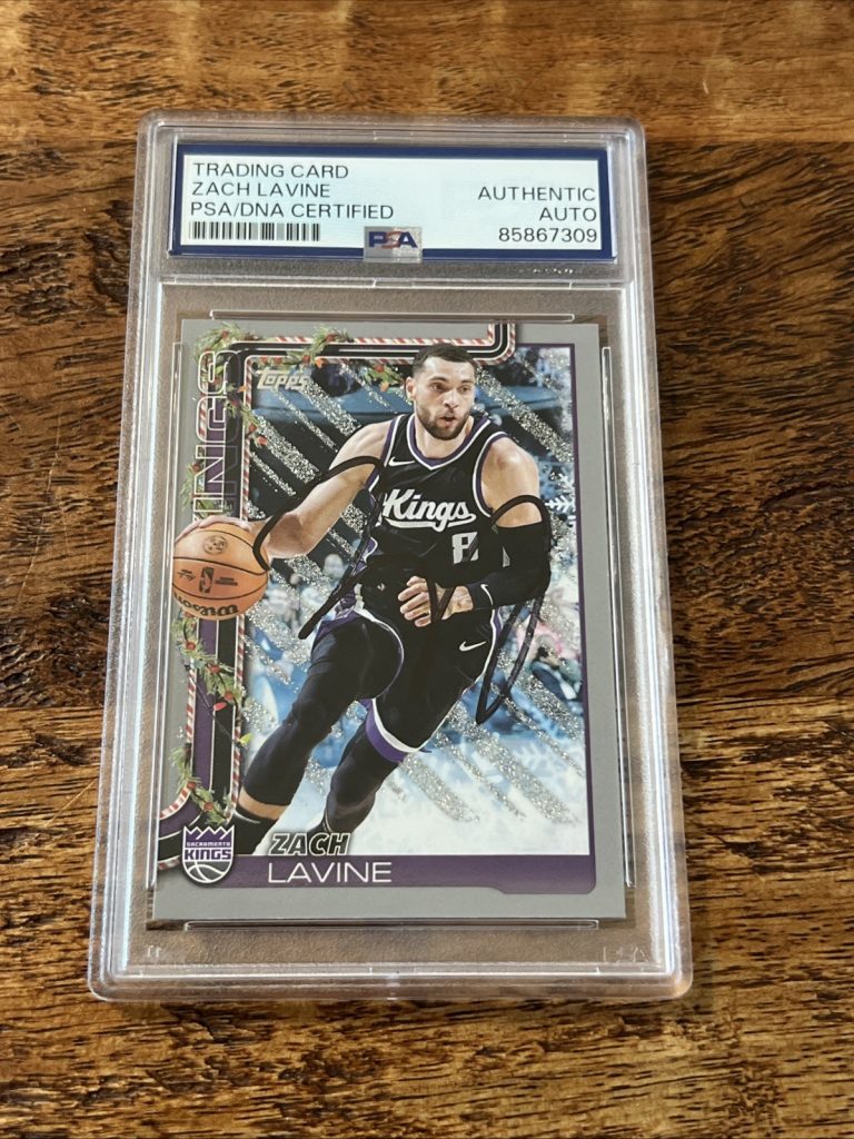 Zach LaVine IP Signed Topps Card Psa Dna Coa Slab Autographed Kings