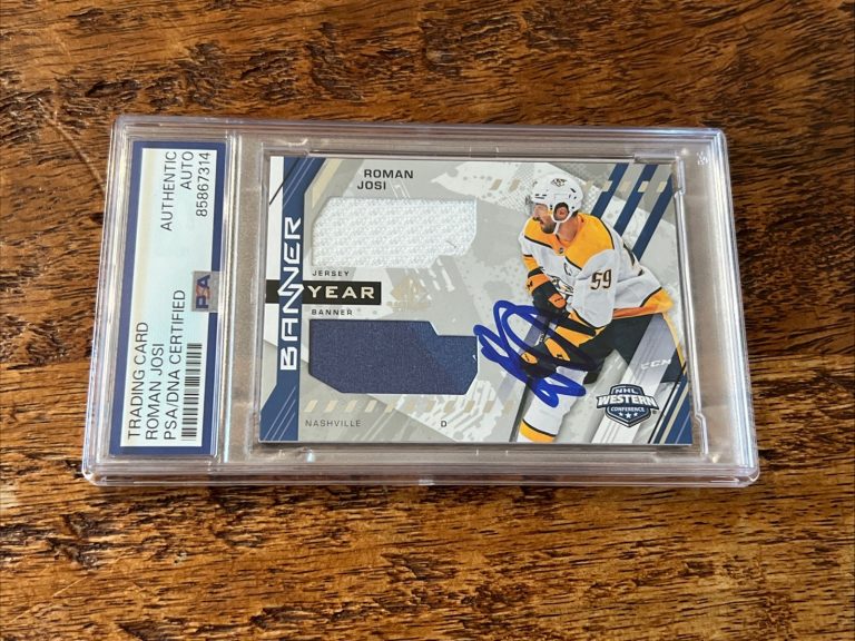 Roman Josi IP Signed SP Game Used Jersey Card Psa Dna Slab Autographed Predators
