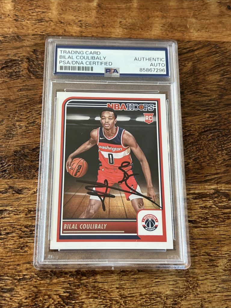 Bilal Coulibaly IP Signed NBA Hoops RC Card Psa Dna Slab Autographed Wizards