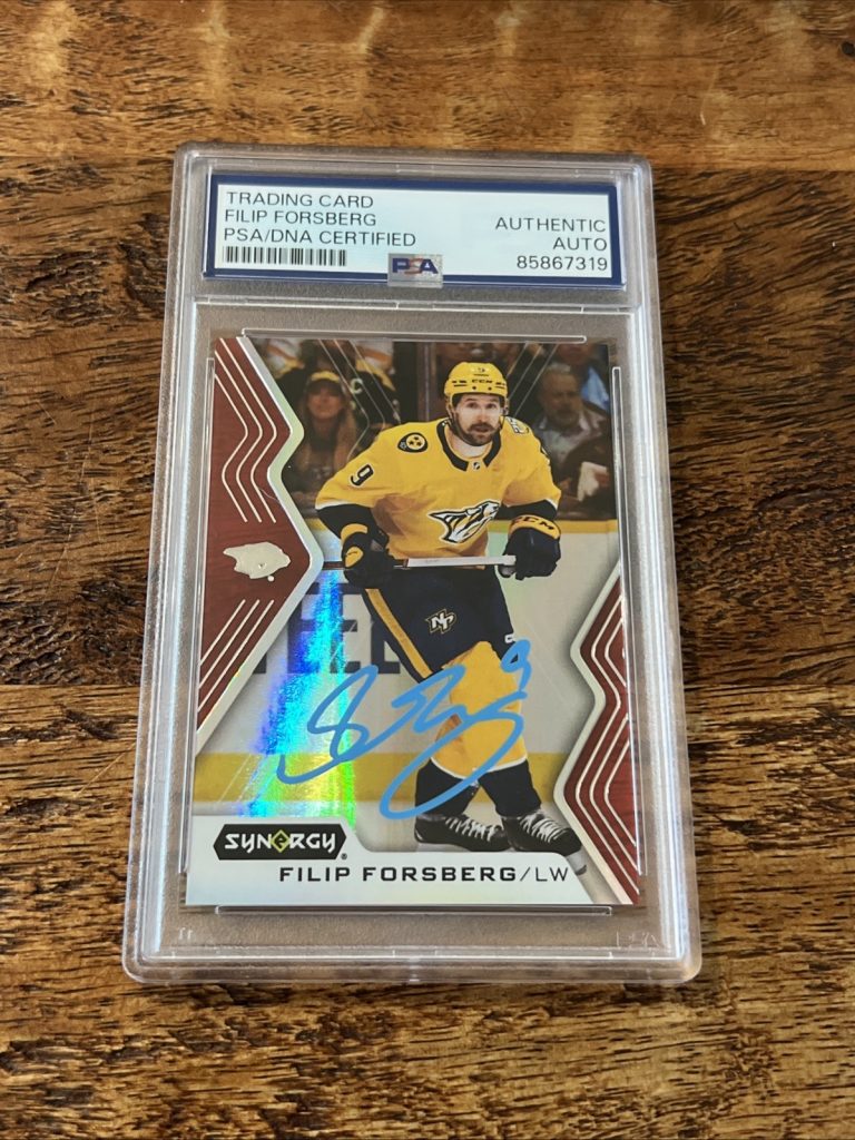 Filip Forsberg IP Signed UD Synergy Card PSA DNA Coa Predators Autographed