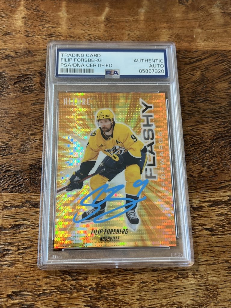 Filip Forsberg IP Signed Upper Deck Allure Card PSA DNA Predators Autographed
