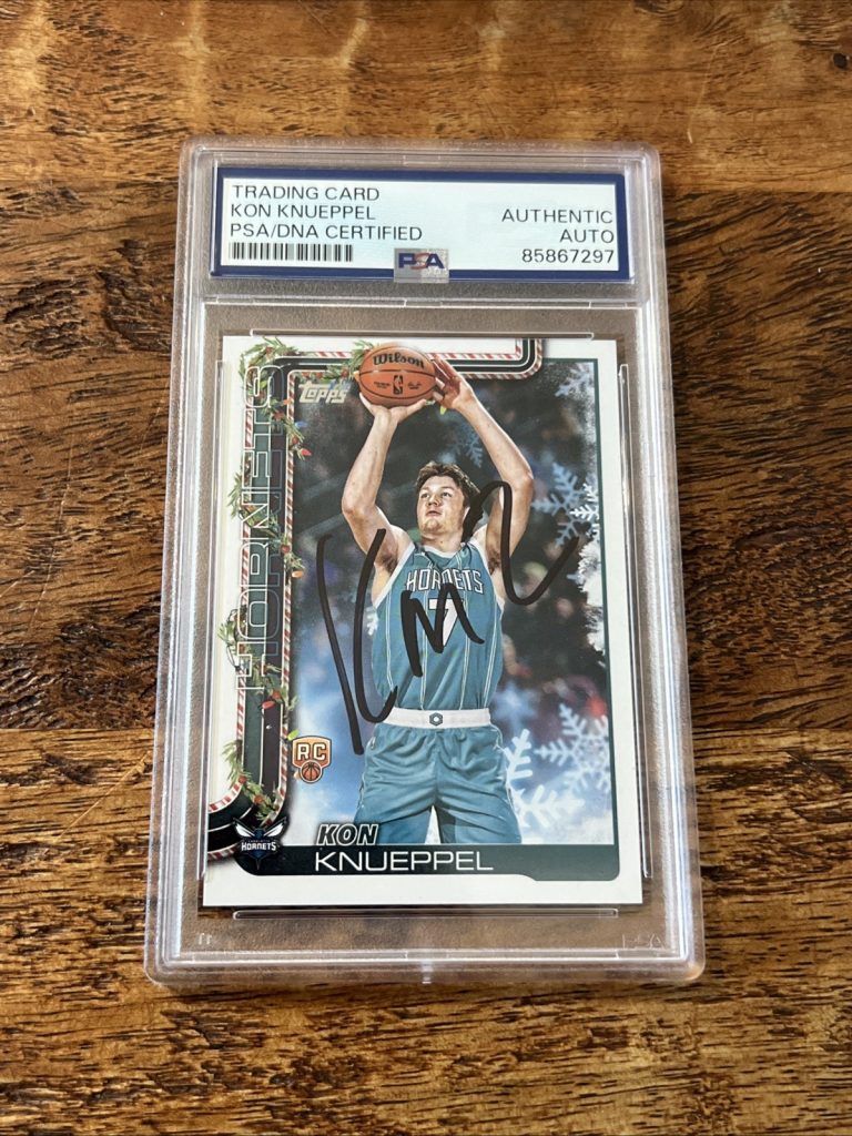Kon Knueppel IP Signed Topps RC Card Psa Dna Coa Slab Autographed Hornets
