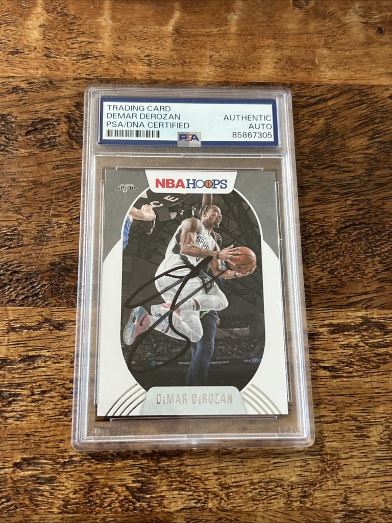 DeMar DeRozan IP Signed NBA Hoops Card Psa Dna Coa Slab Autographed Spurs