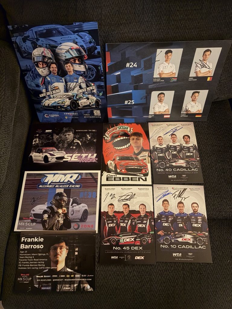 27 Signed Promo Hero Card Lot IMSA Weekend Racing 2026 Lot Indianapolis 9/26
