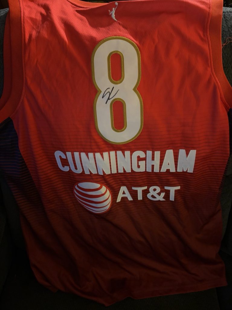 Sophie Cunningham Signed Stitched Jersey L Indiana Fever New See Description