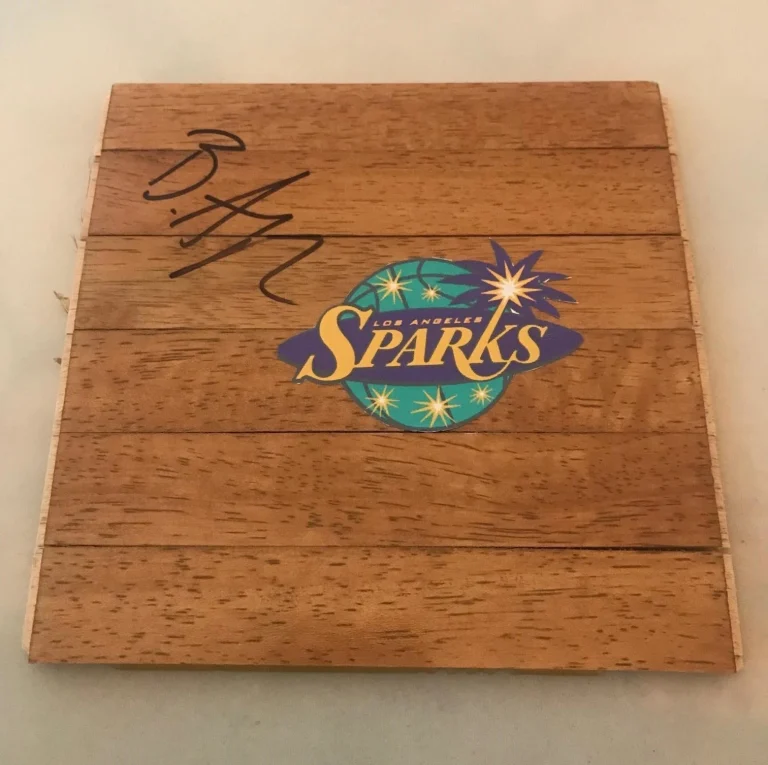 Brian Agler signed LA Los Angeles Sparks Logo Floorboard Floor autographed Proof