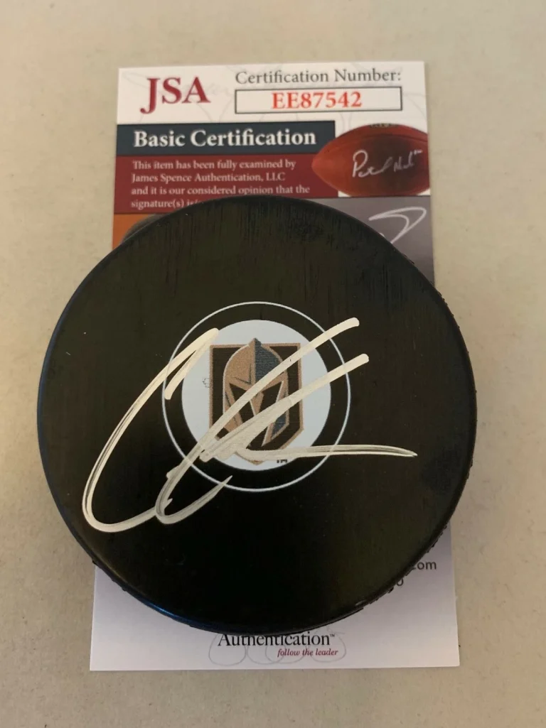 Cody Glass signed Las Vegas Golden Knights Puck autographed JSA