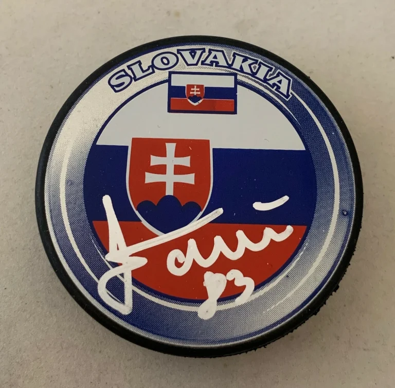 Christian Jaros Ottawa Senators signed Slovakia Puck autographed