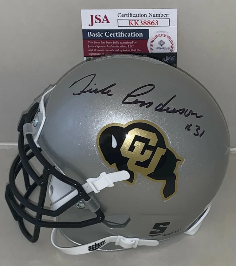 Dick Anderson Dolphins signed Colorado Buffaloes mini helmet autographed JSA