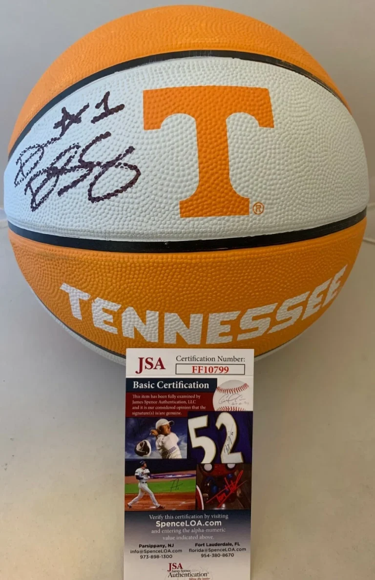Diamond DeShields Sky signed Tennessee Volunteers F/S Basketball Ball Vols 2 JSA