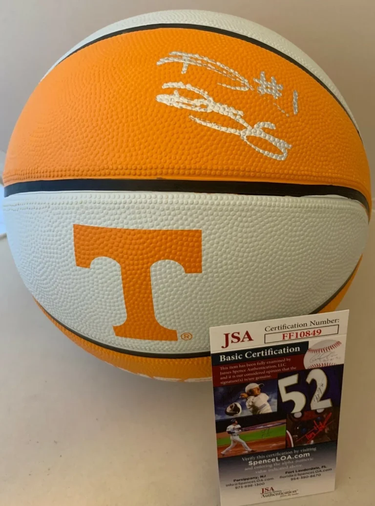 Diamond DeShields Sky signed Tennessee Volunteers F/S Basketball Ball Vols JSA