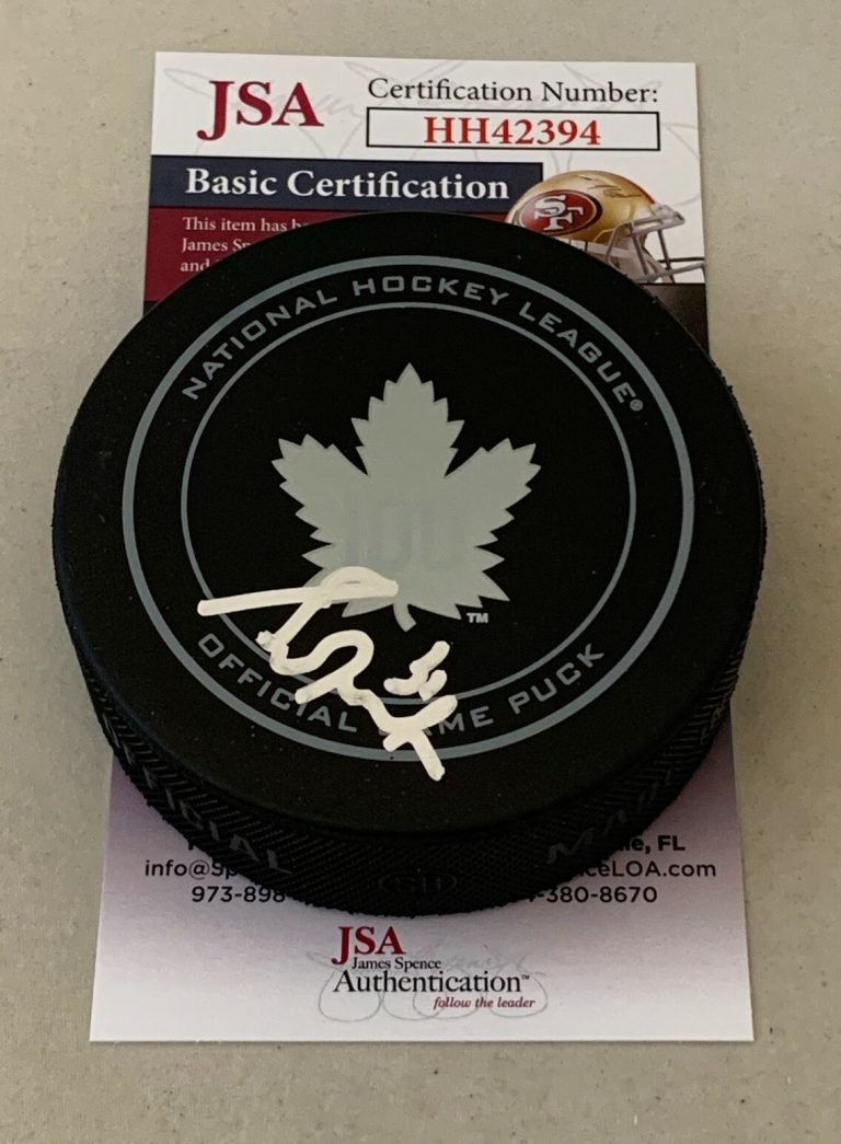 Grant Fuhr signed Toronto Maple Leafs 100th Anniversary Game Puck HOF JSA
