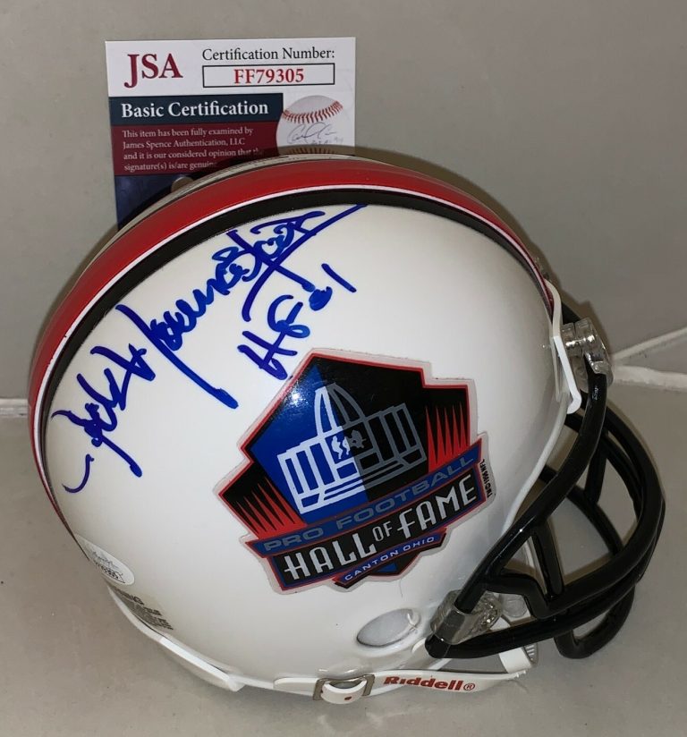 Jack Youngblood LA Los Angeles Rams signed HOF Hall Of Fame mini helmet JSA