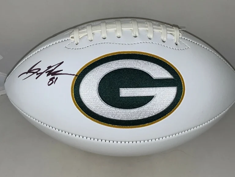 Geronimo Allison signed Full Size Green Bay Packers Logo Football Ball
