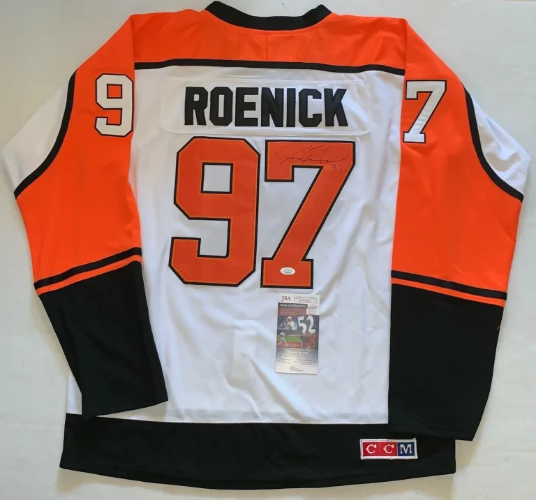 Jeremy Roenick signed White Philadelphia Flyers jersey autographed JSA