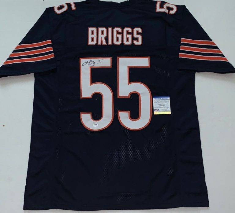 Lance Briggs Chicago Bears signed Custom XL jersey autographed PSA