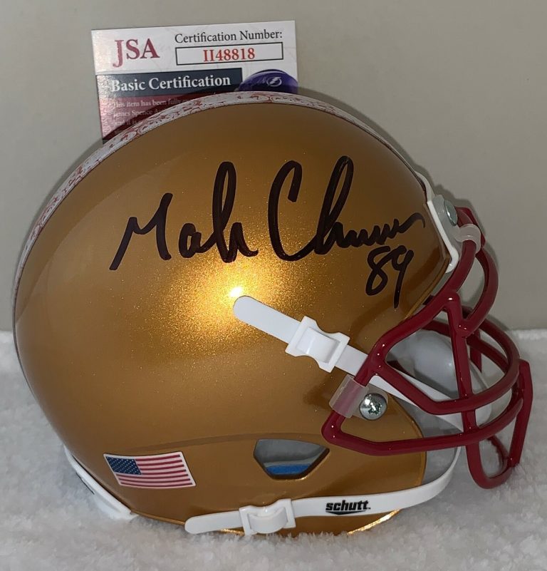 Mark Chmura Packers signed Boston College Eagles mini helmet autographed JSA