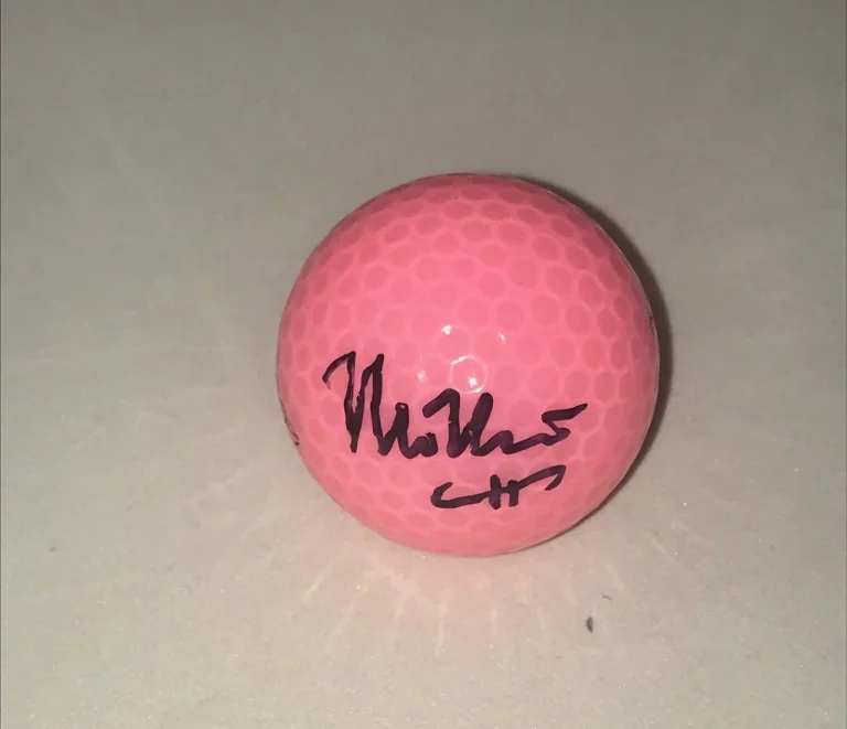 Mo Martin signed Pink Wilson Hope Golf Ball autographed LPGA USA