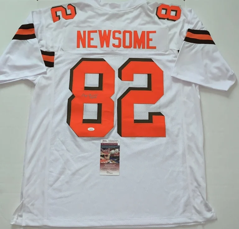 Ozzie Newsome Cleveland Browns signed jersey autographed JSA Witnessed