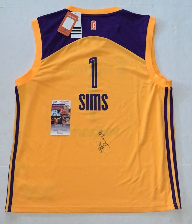 Odyssey Sims signed LA Los Angeles Sparks jersey autographed Exact Proof JSA