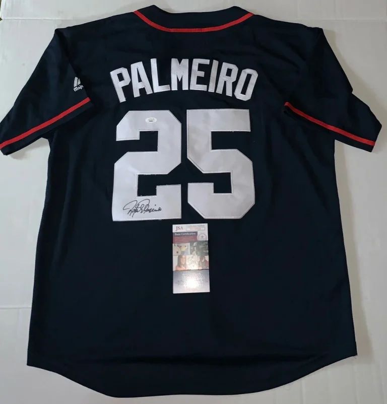 Rafael Palmeiro signed Texas Rangers jersey autographed JSA Certified