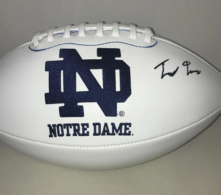 Tony Jones Jr. signed Notre Dame Fighting Irish F/S Full Size Logo Football Ball