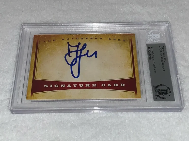 Zydrunas Ilgauskas Cleveland Cavaliers signed Signature Card BAS Beckett