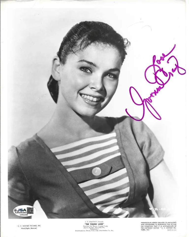 Yvonne Craig SIGNED 1959 Young Land Promo Photo JSA COA Autograph Batgirl Batman