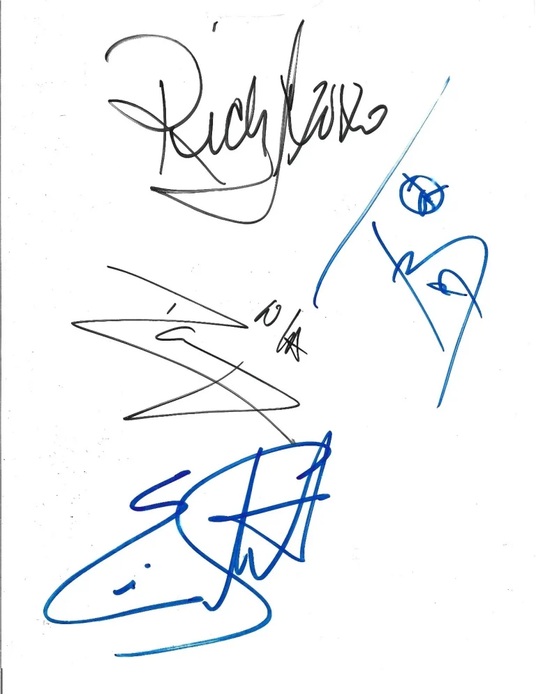 No Authority REAL full boy band hand SIGNED Glossy Paper COA Autographed