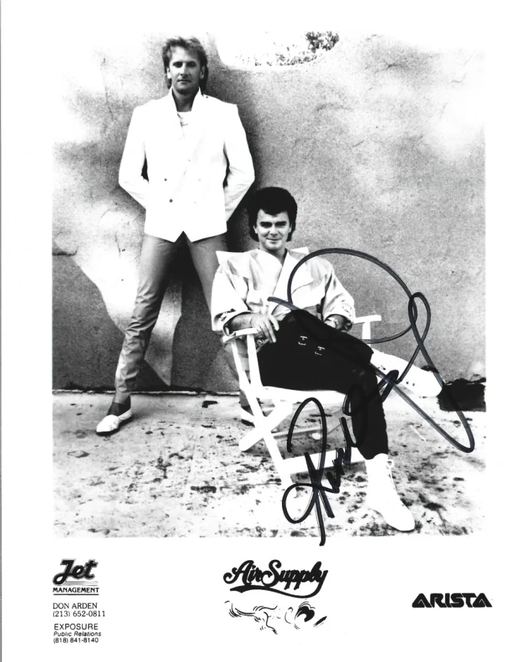 Air Supply band REAL hand SIGNED 8x10