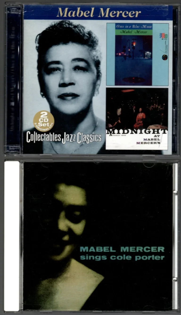 Mabel Mercer 2 CD Lot Midnight At Mercer’s Once In A Blue Moon Sings Cole Porter