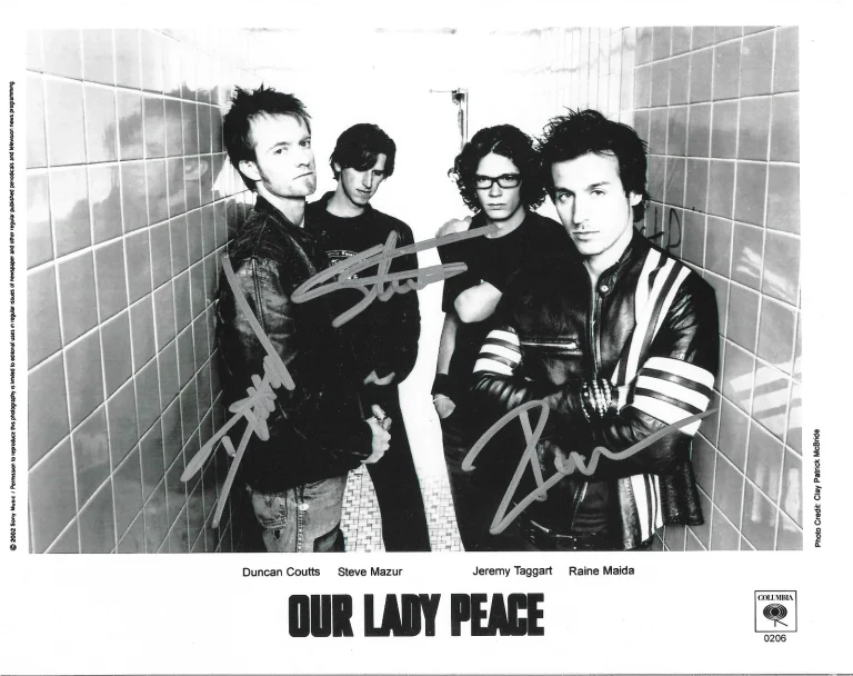 Our Lady Peace REAL hand SIGNED Photo #1 COA Autographed Raine Maida +2