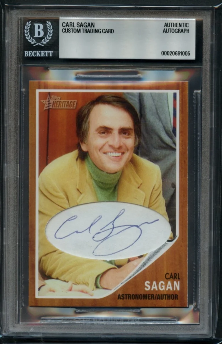 Carl Sagan signed autograph Author Planetary Scientist Custom Cut Card BAS Slab