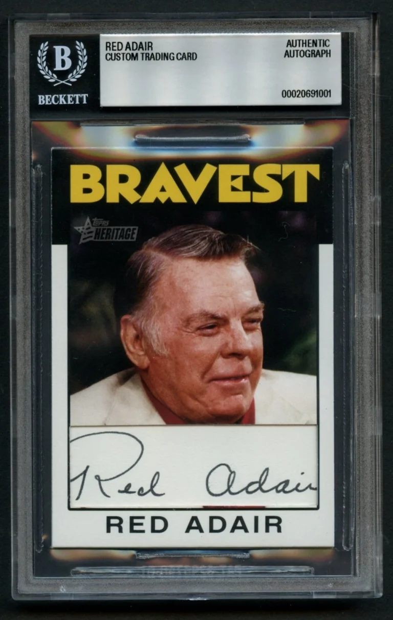 Red Adair signed autograph Oil Well Firefighter Custom Cut Card BAS Slabbed
