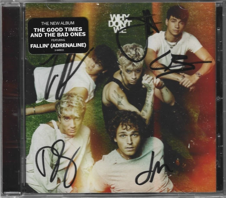 Why Don't We REAL hand SIGNED Good Times And The Bad Ones CD #1 COA Autographed