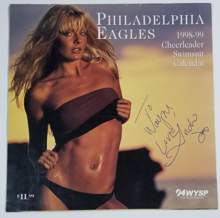 Multi SIGNED Philadelphia Eagles 1998-99 NFL Cheerleader Swimsuit Calendar COA